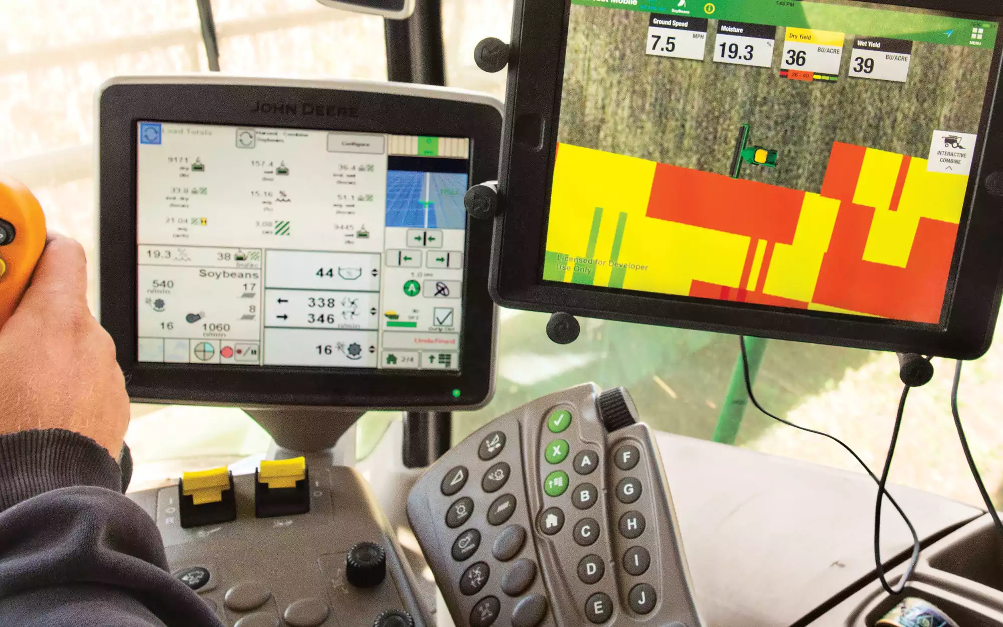 monitor de trator de John Deere